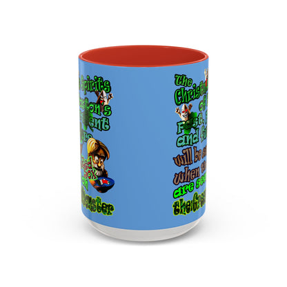 christmas spirits of boston - Accent Mug (light blue)