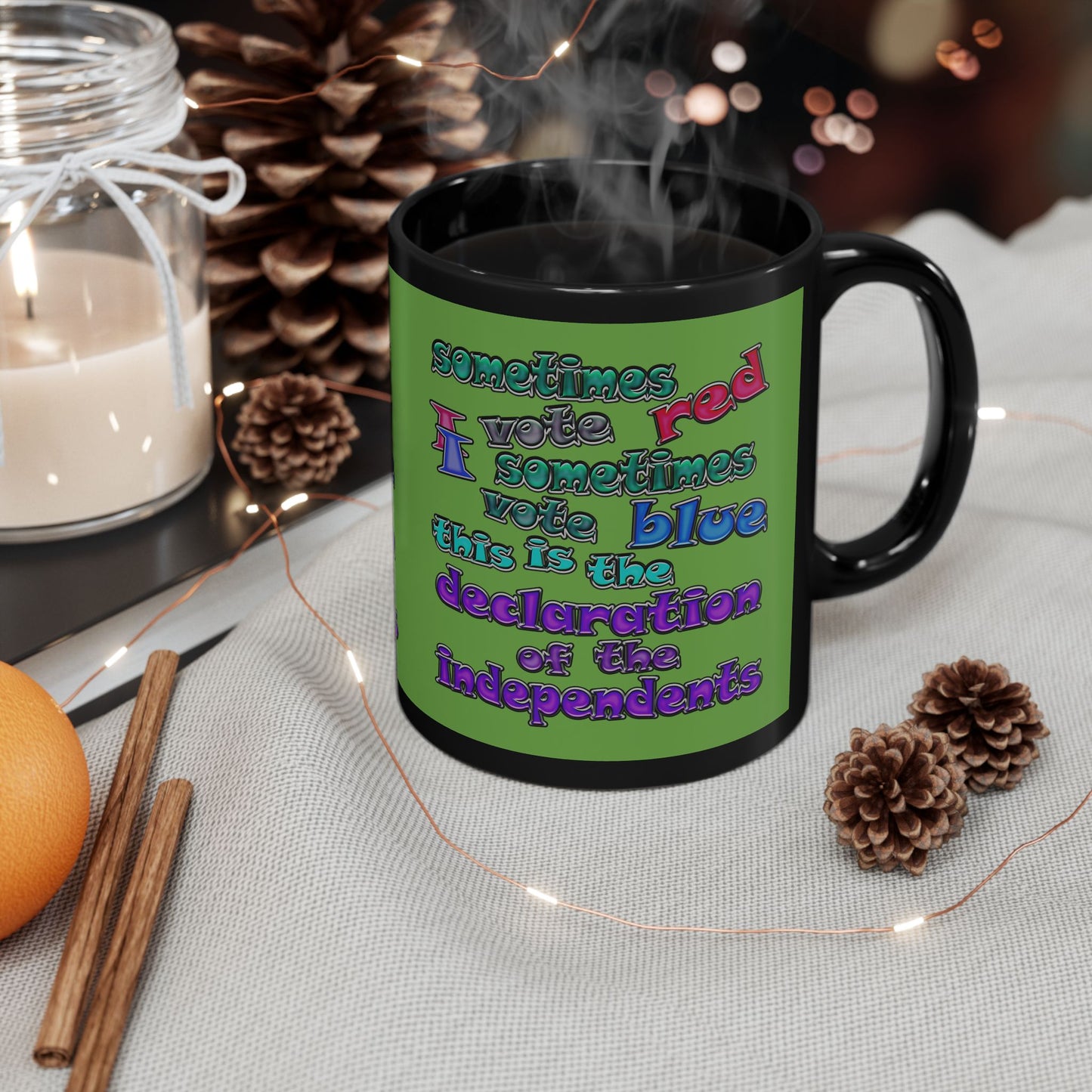 declaration of the independents - Black Mug (green)
