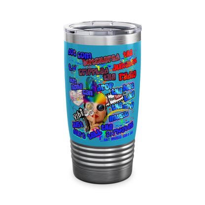 drop the beat - Ringneck Tumbler, 20oz (turquoise)
