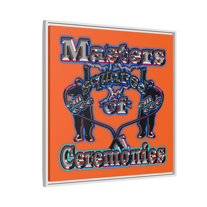 em cee squared - framed canvas art (orange)