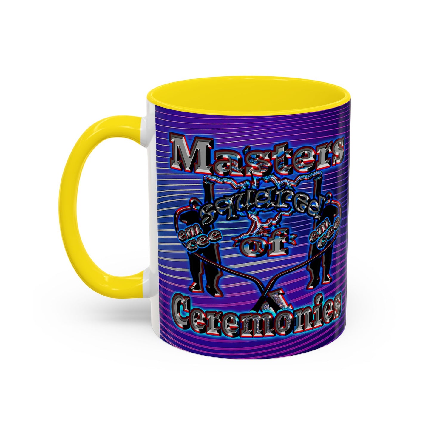 em cee squared - Accent Mug (purple wave)