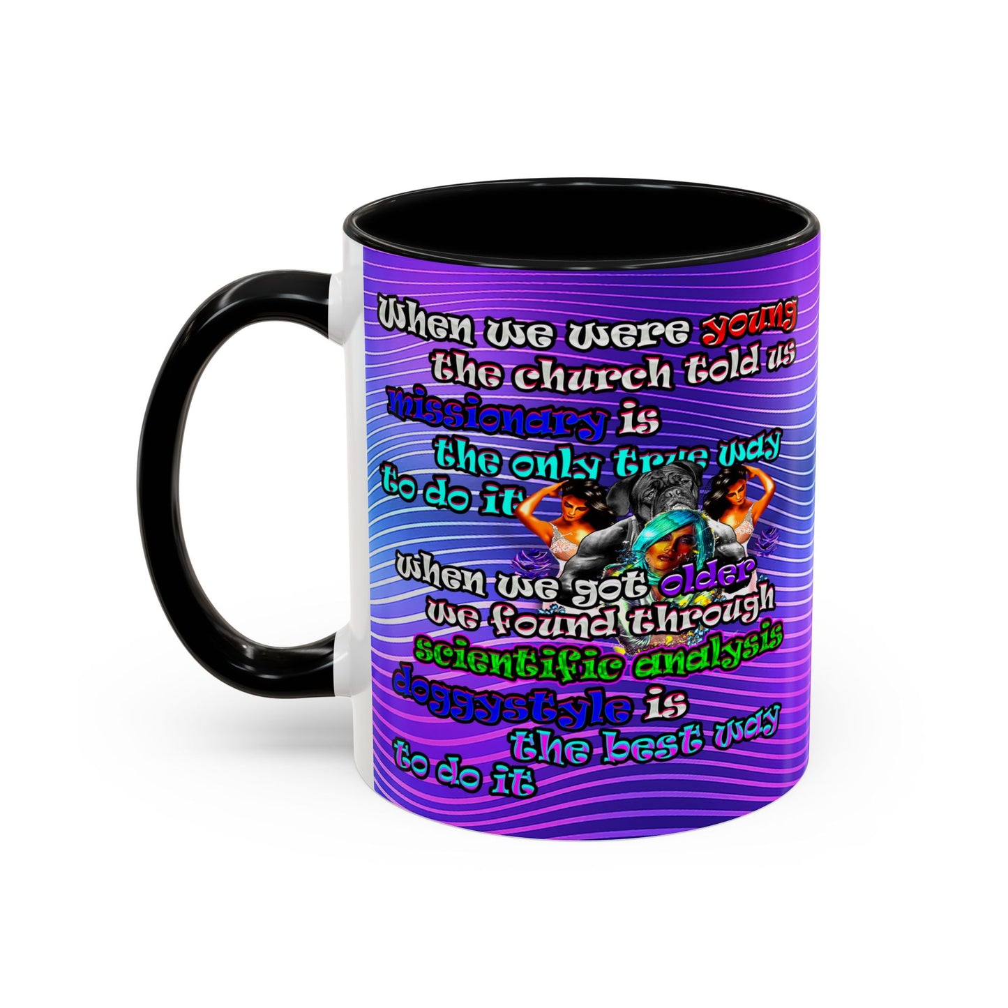 doggystyle - Accent Mug (purple wave)