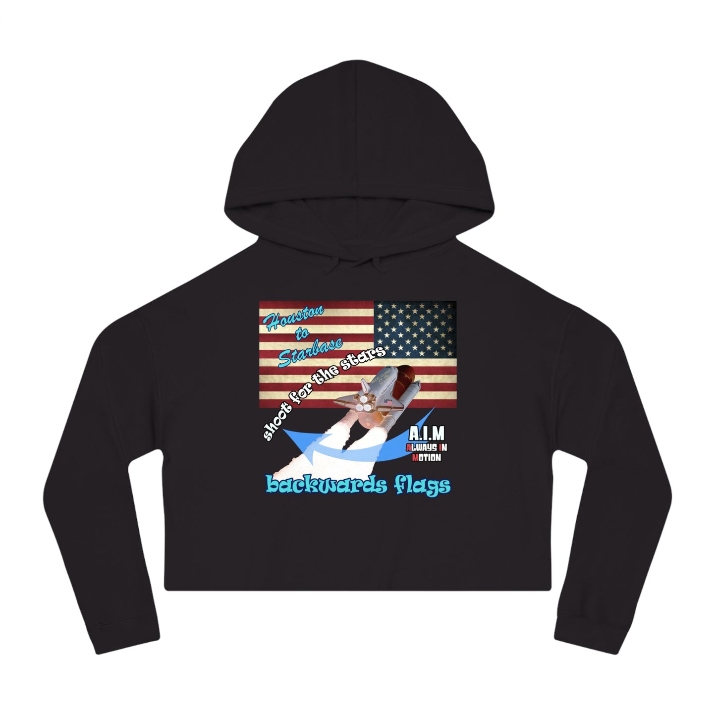 shoot for the stars - Women’s Cropped Hooded Sweatshirt
