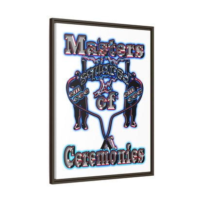 em cee squared - framed canvas art (white)