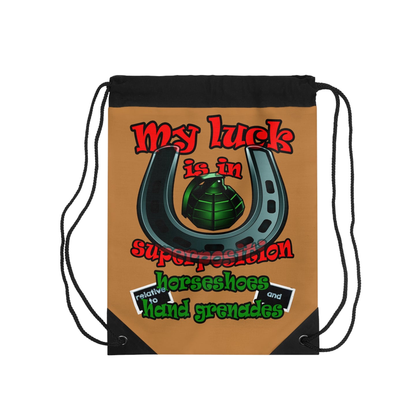 my luck - Drawstring Bag (light brown)