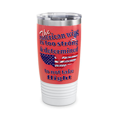 american wing - Ringneck Tumbler, 20oz (yellow-orange wave)