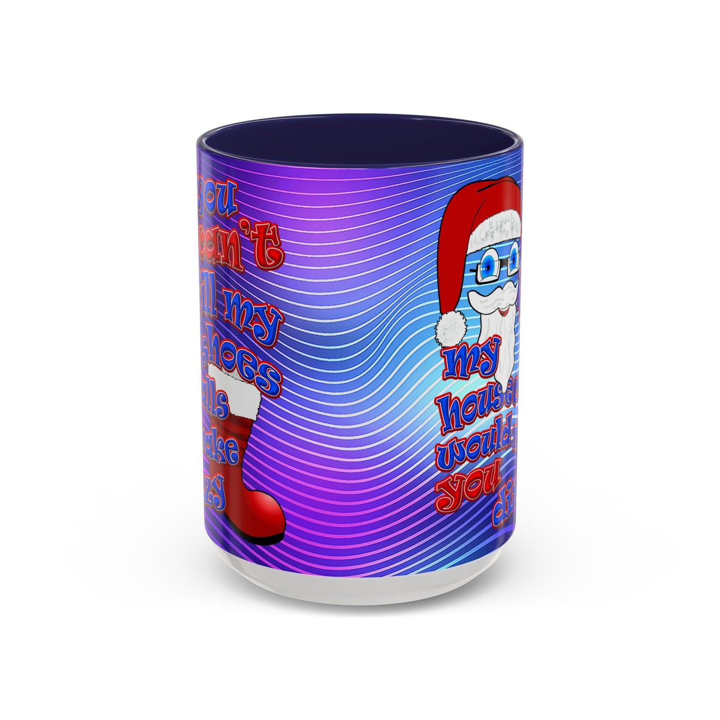 santa's shoes - Accent Mug (purple wave)