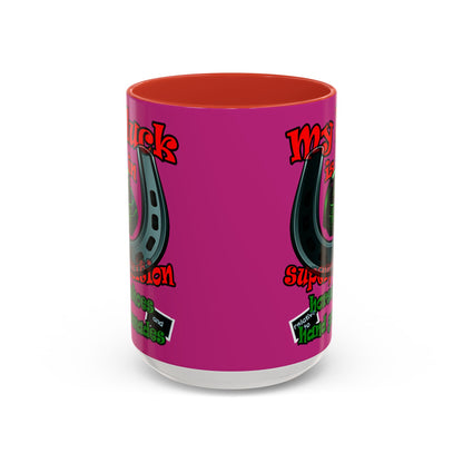 my luck - Accent Mug (pink)