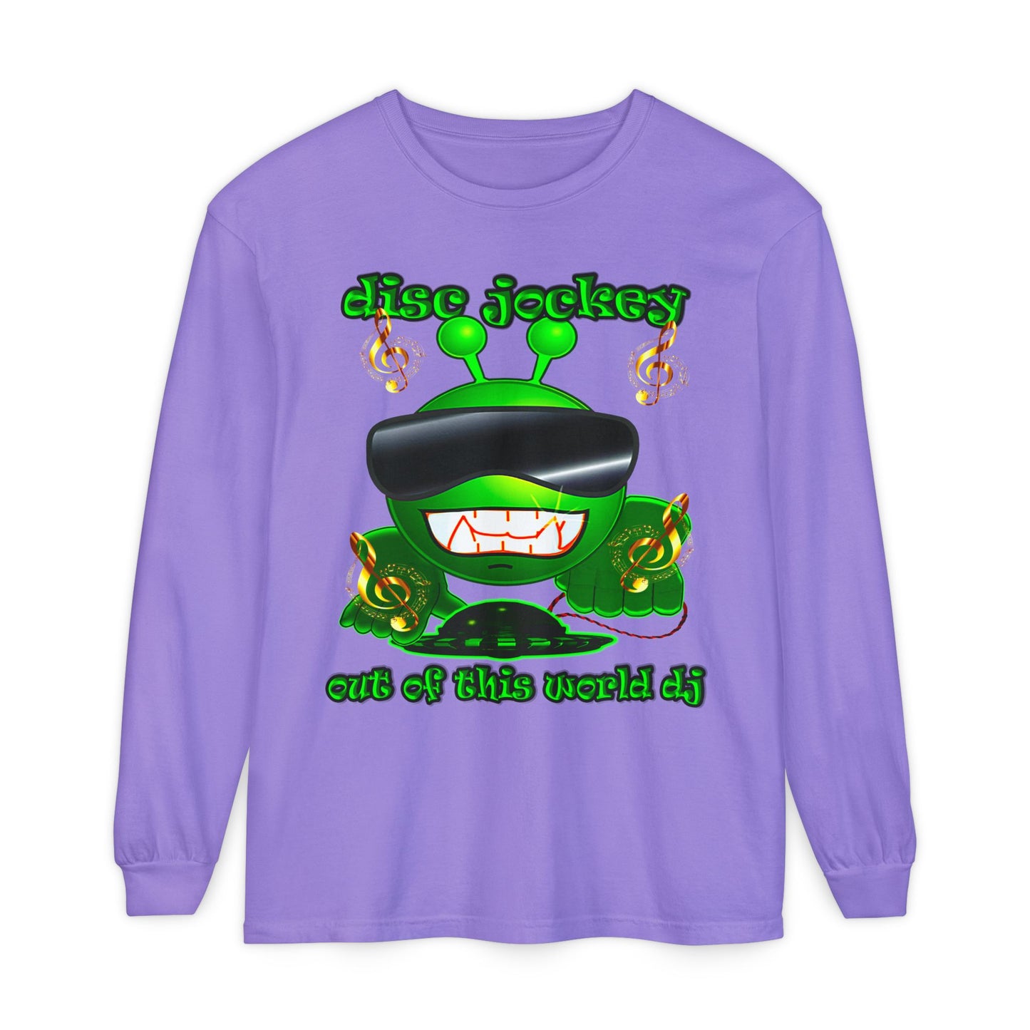 disc jockey - Unisex Garment-dyed Long Sleeve T-Shirt