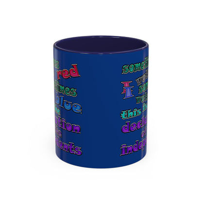 declaration of the independents - Accent Mug (dark blue)