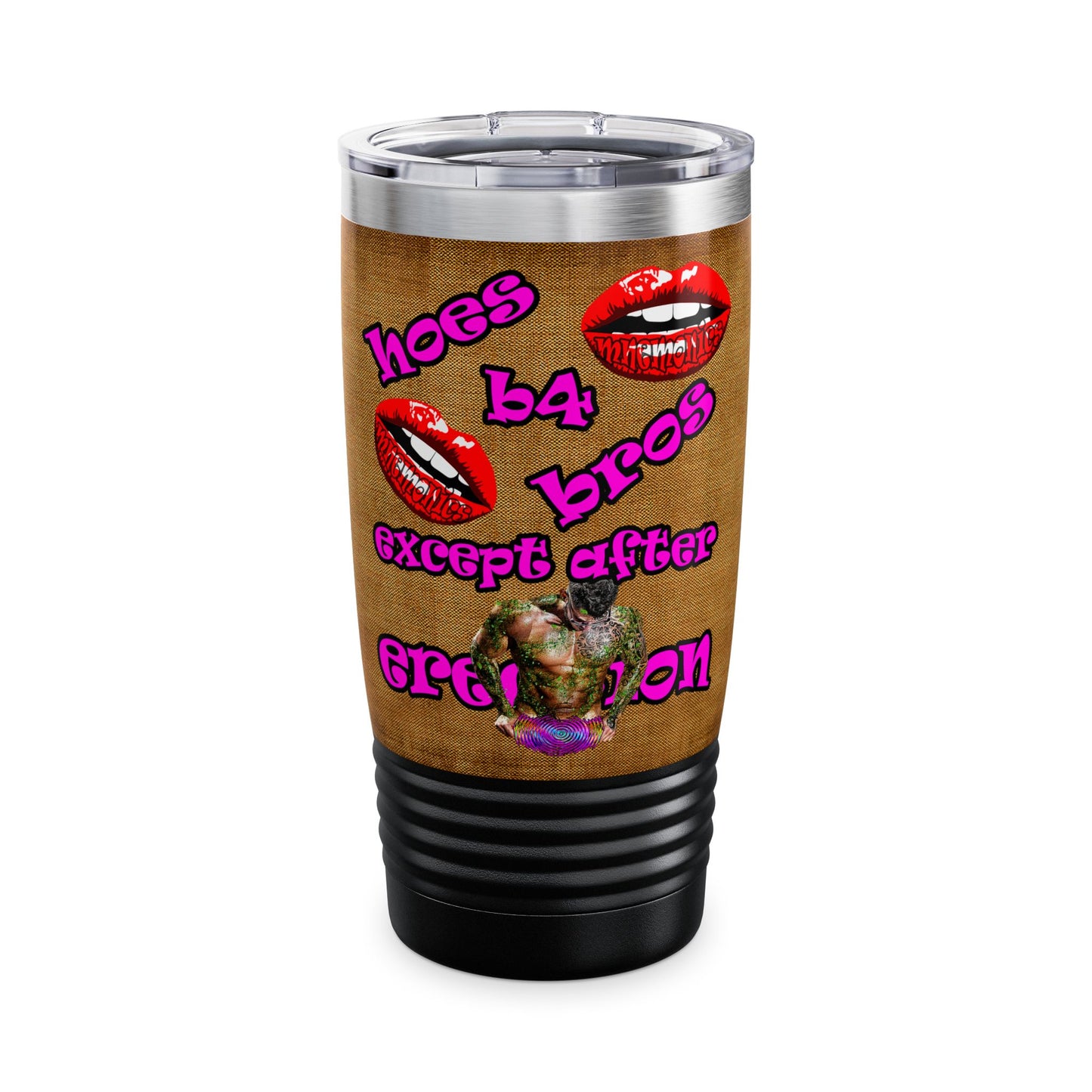 hoes b4 bros - Ringneck Tumbler, 20oz (brown papyrus)