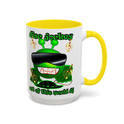 disc jockey - Accent Mug (white)