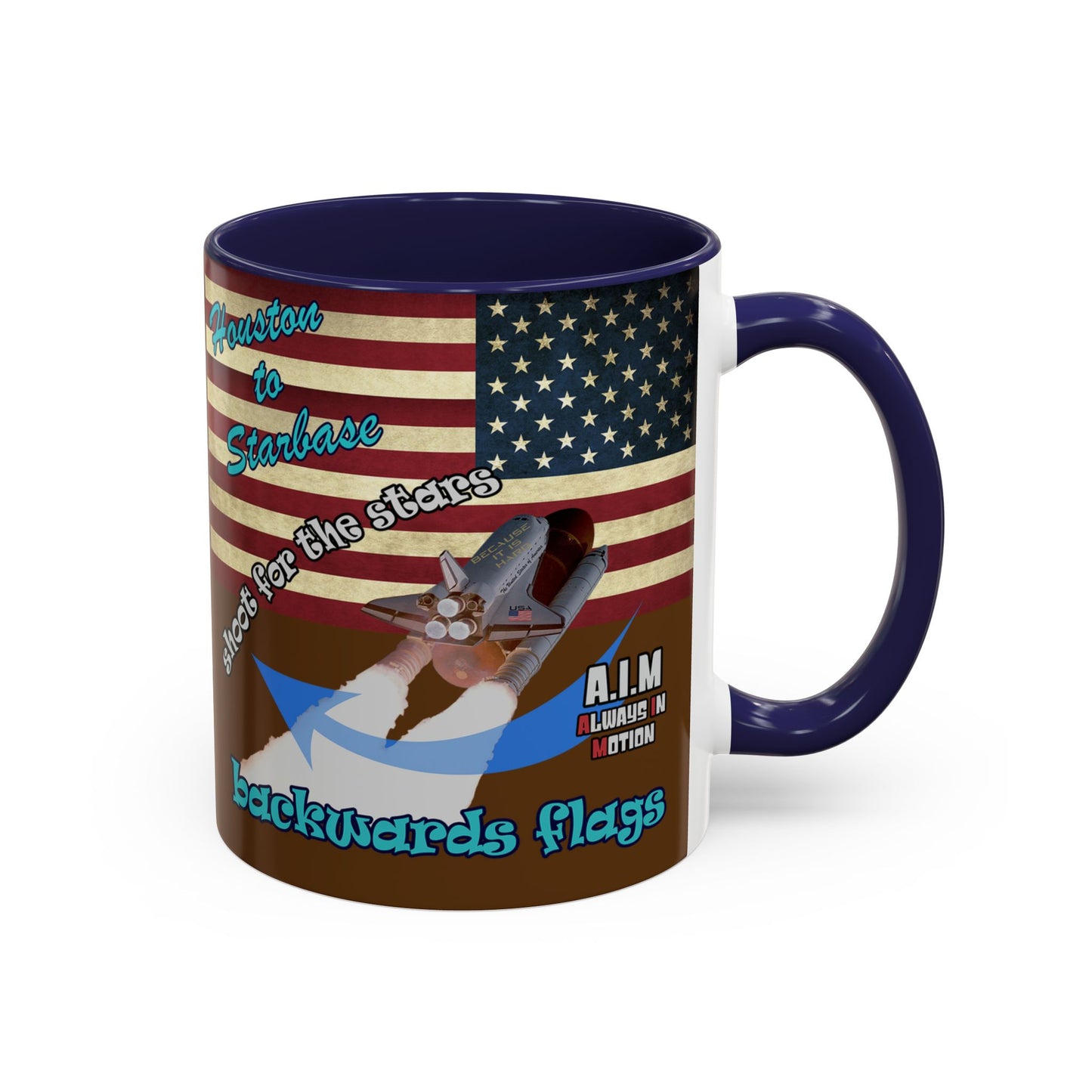 shoot for the stars - Accent Mug (brown)
