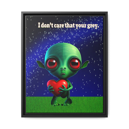 I don't care that your grey - framed canvas art ('snoops' background)