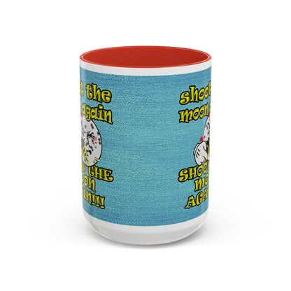 shoot the moon again - Accent Mug (faded blue)