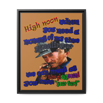 high noon - framed canvas art (light brown)