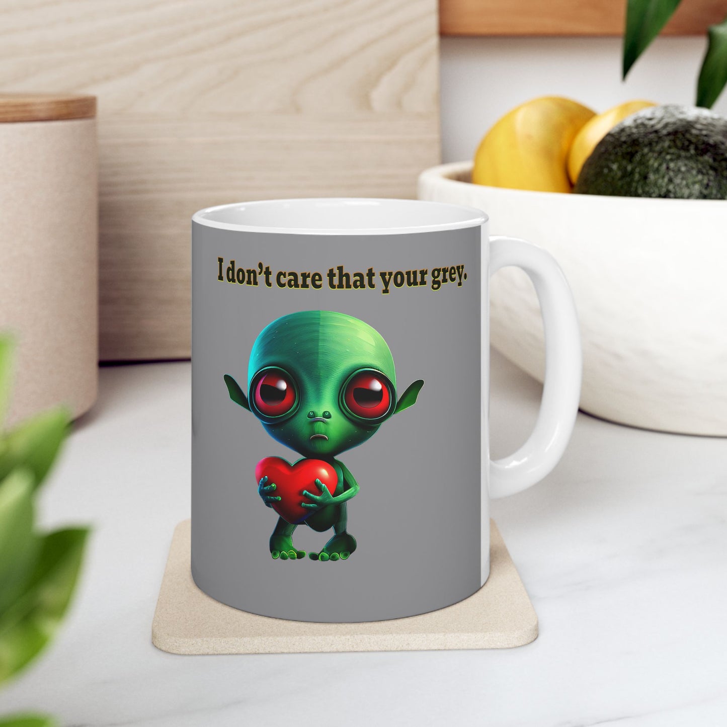 I don't care that your grey - White Mug (grey)
