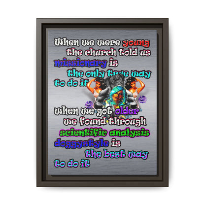 doggystyle - framed canvas art (brushed nickel)