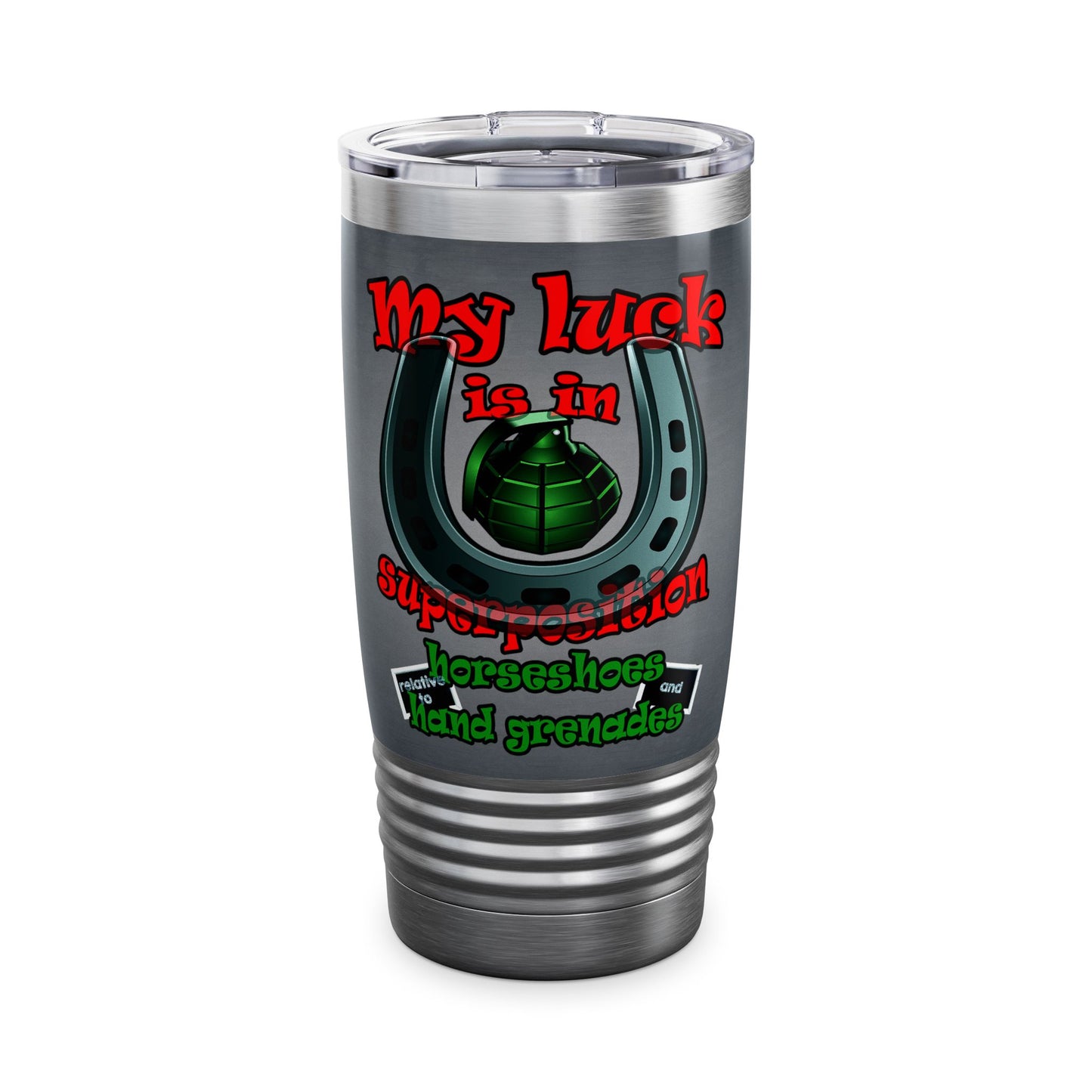 my luck - Ringneck Tumbler, 20oz (grey-light grey)