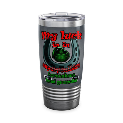 my luck - Ringneck Tumbler, 20oz (grey-light grey)