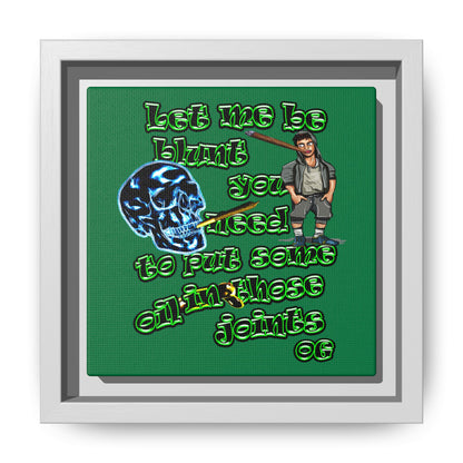 og - framed canvas art (dark green)