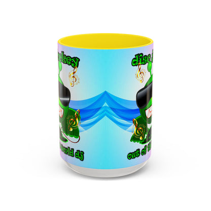 disc jockey - Accent Mug (light blue-pink wave)