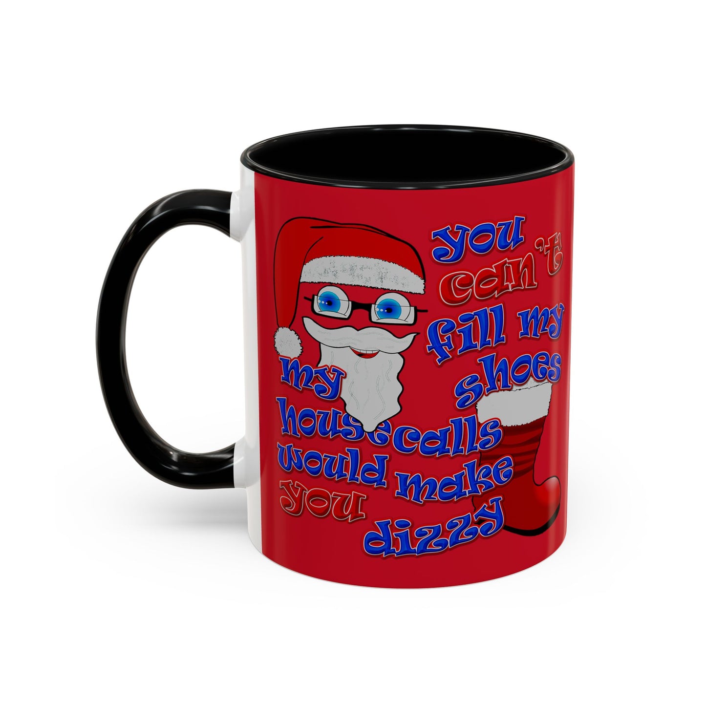 santa's shoes - Accent Mug (dark red)