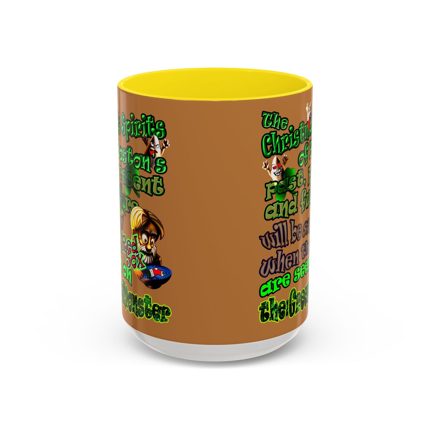 christmas spirits of boston - Accent Mug (light brown)