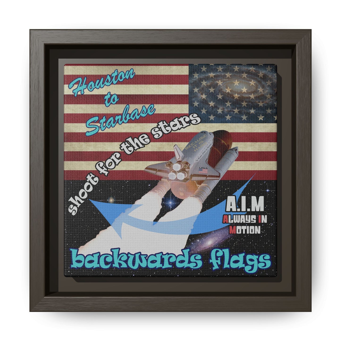 shoot for the stars - framed canvas art
