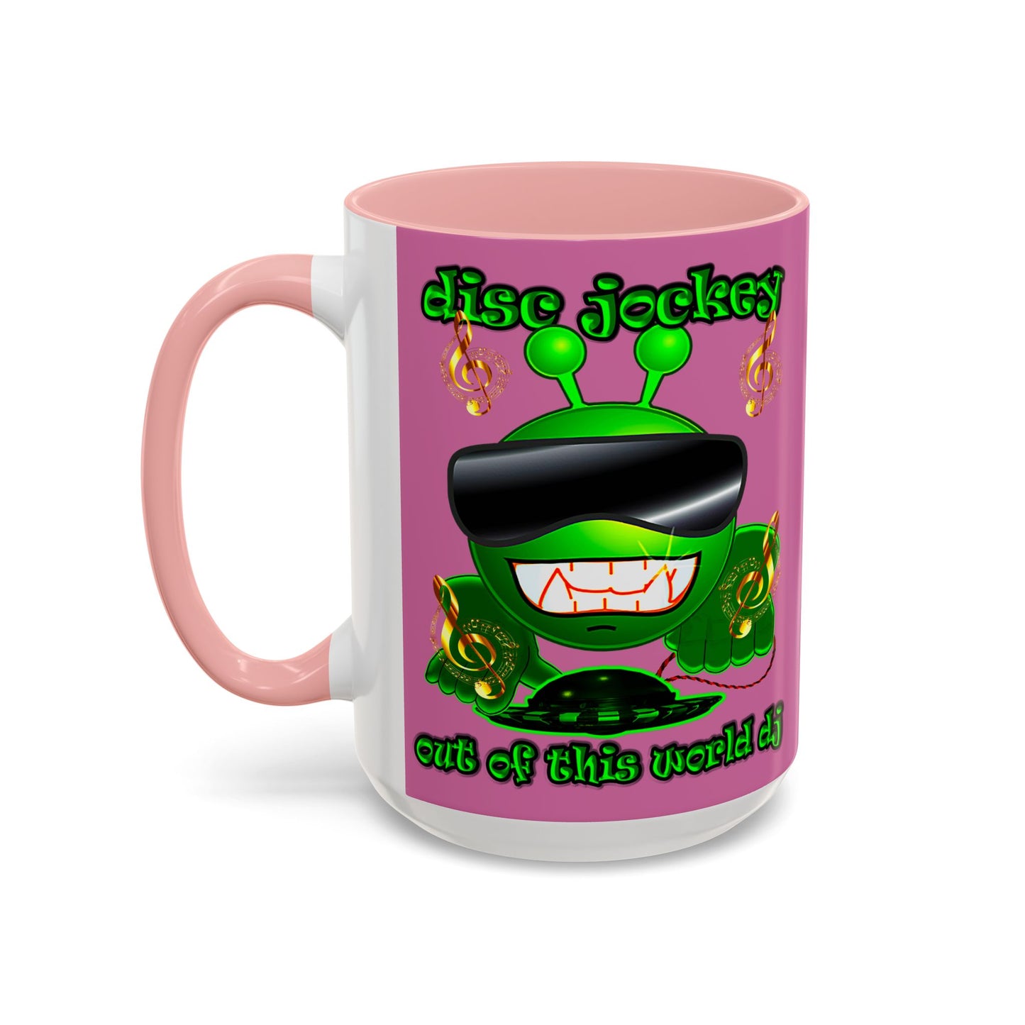 disc jockey - Accent Mug (light pink)