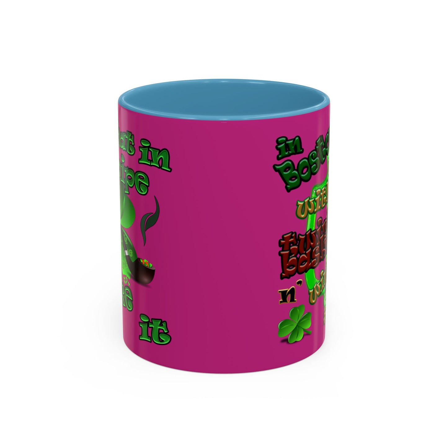 celtics logo - Accent Mug (pink)
