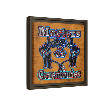 em cee squared - framed canvas art (brown papyrus)