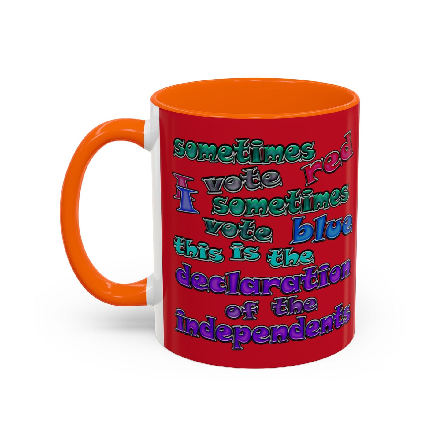 declaration of the independents - Accent Mug (dark red)