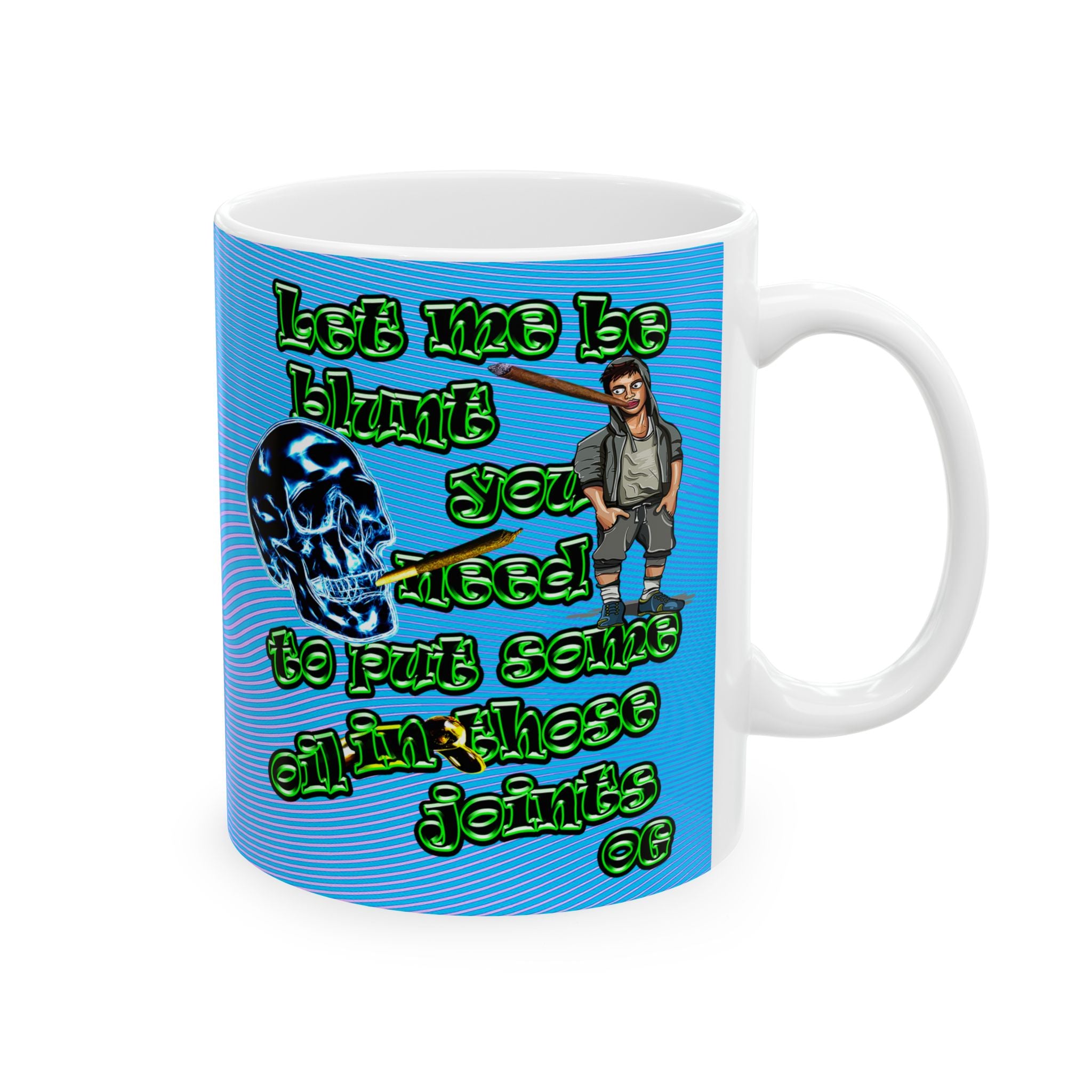 og - White Mug (light blue-purple wave)