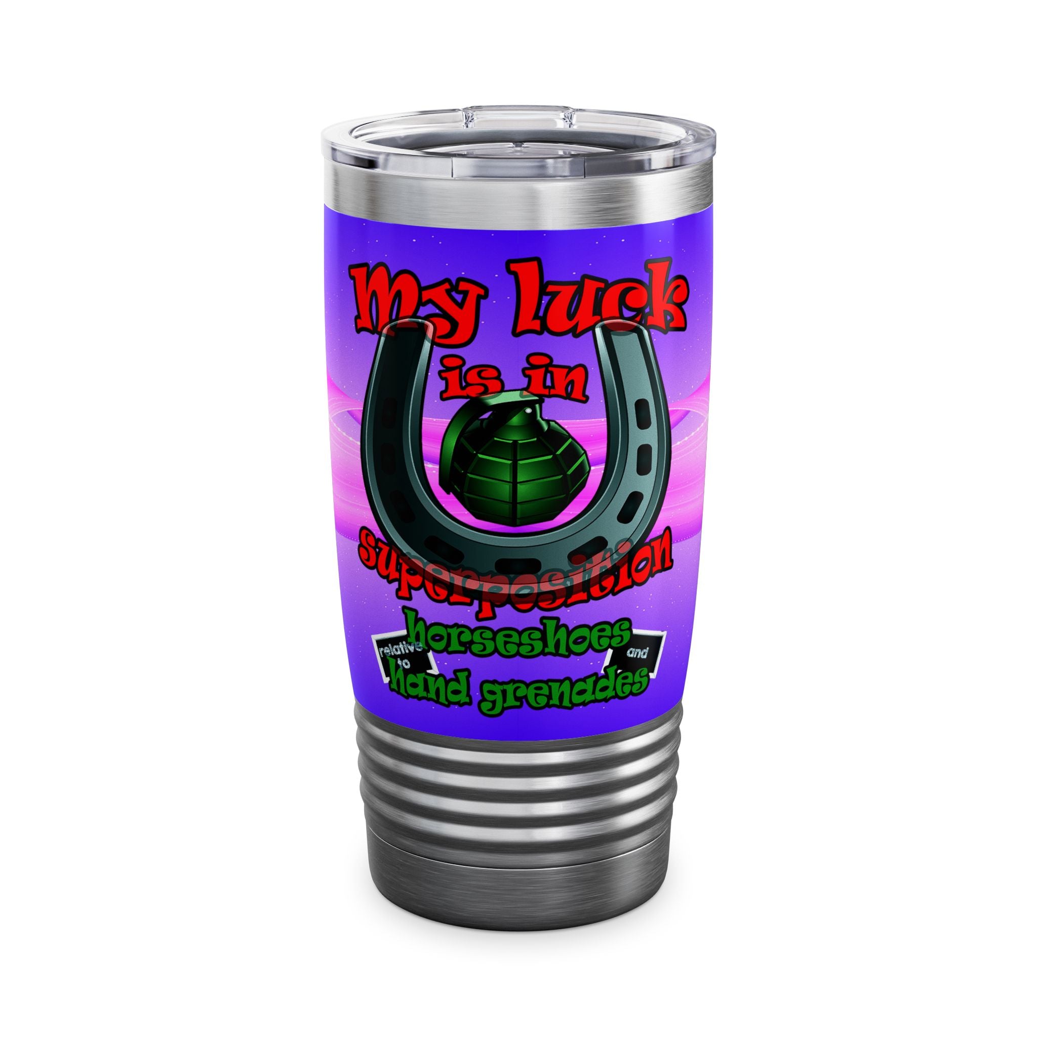 my luck - Ringneck Tumbler, 20oz (purple-pink wave)