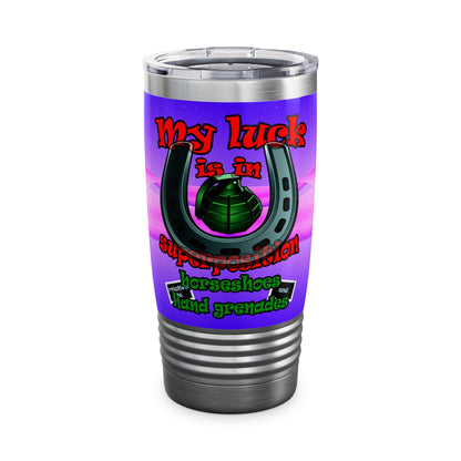 my luck - Ringneck Tumbler, 20oz (purple-pink wave)