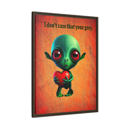 I don't care that your grey - framed canvas art (burnt orange)