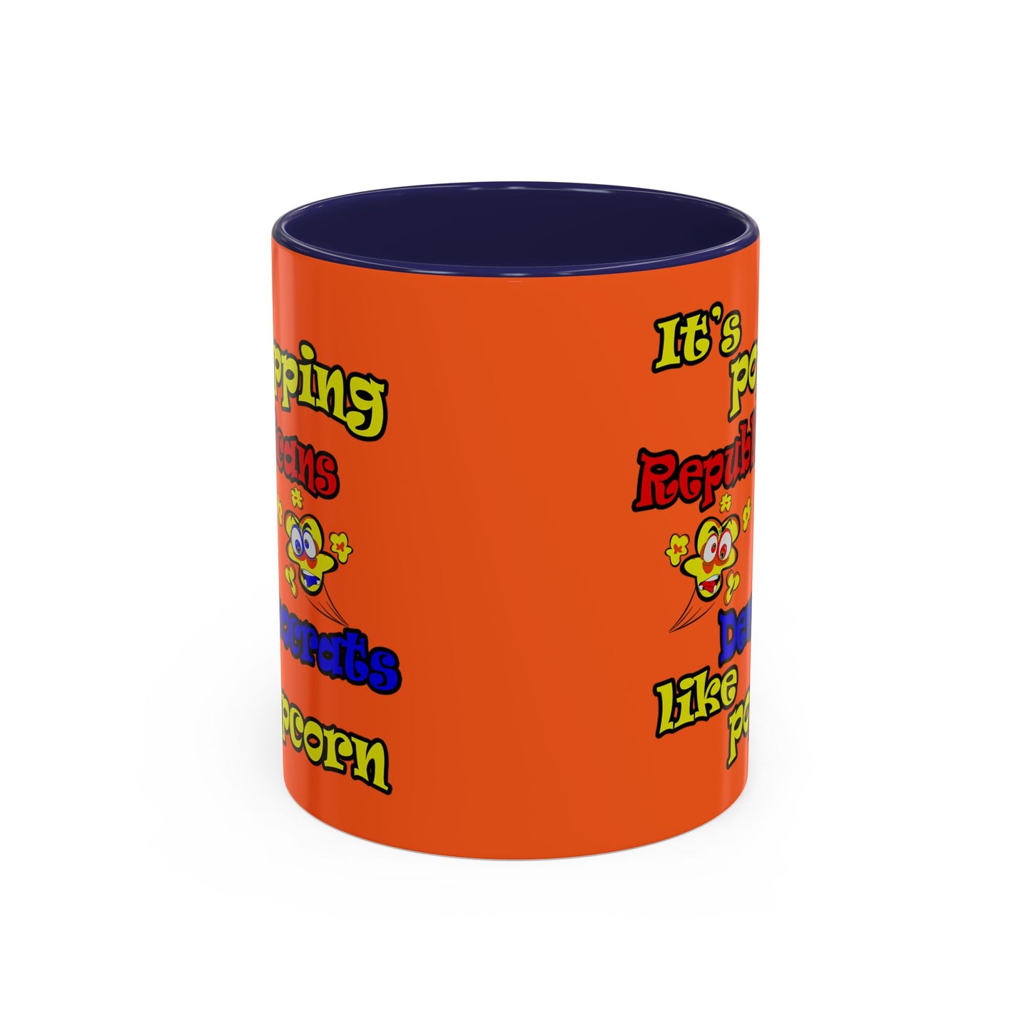 popping like popcorn - Accent Mug (orange)