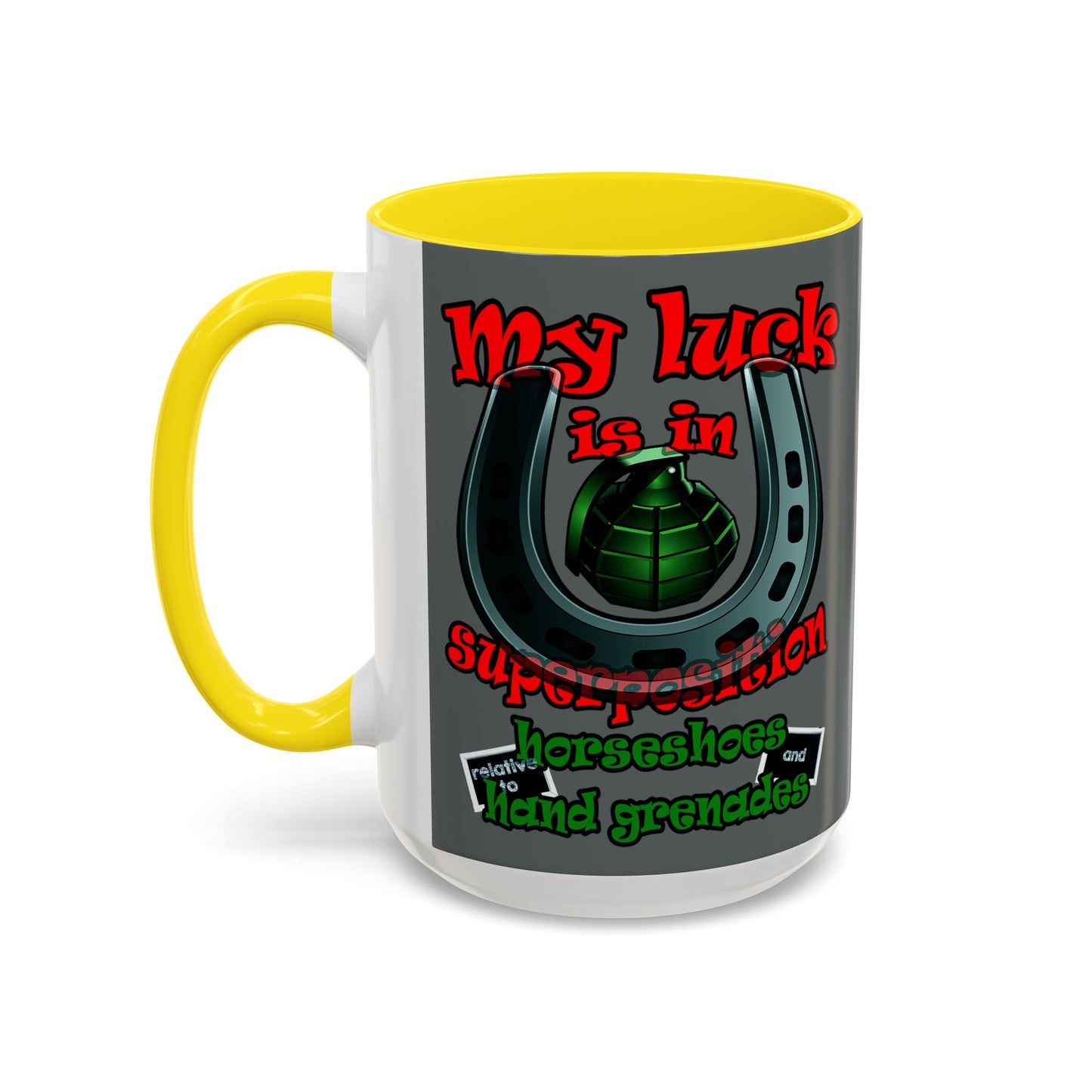 my luck - Accent Mug (dark grey)
