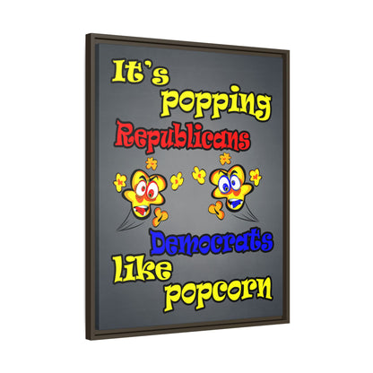 popping like popcorn - framed canvas art (grey-light grey)