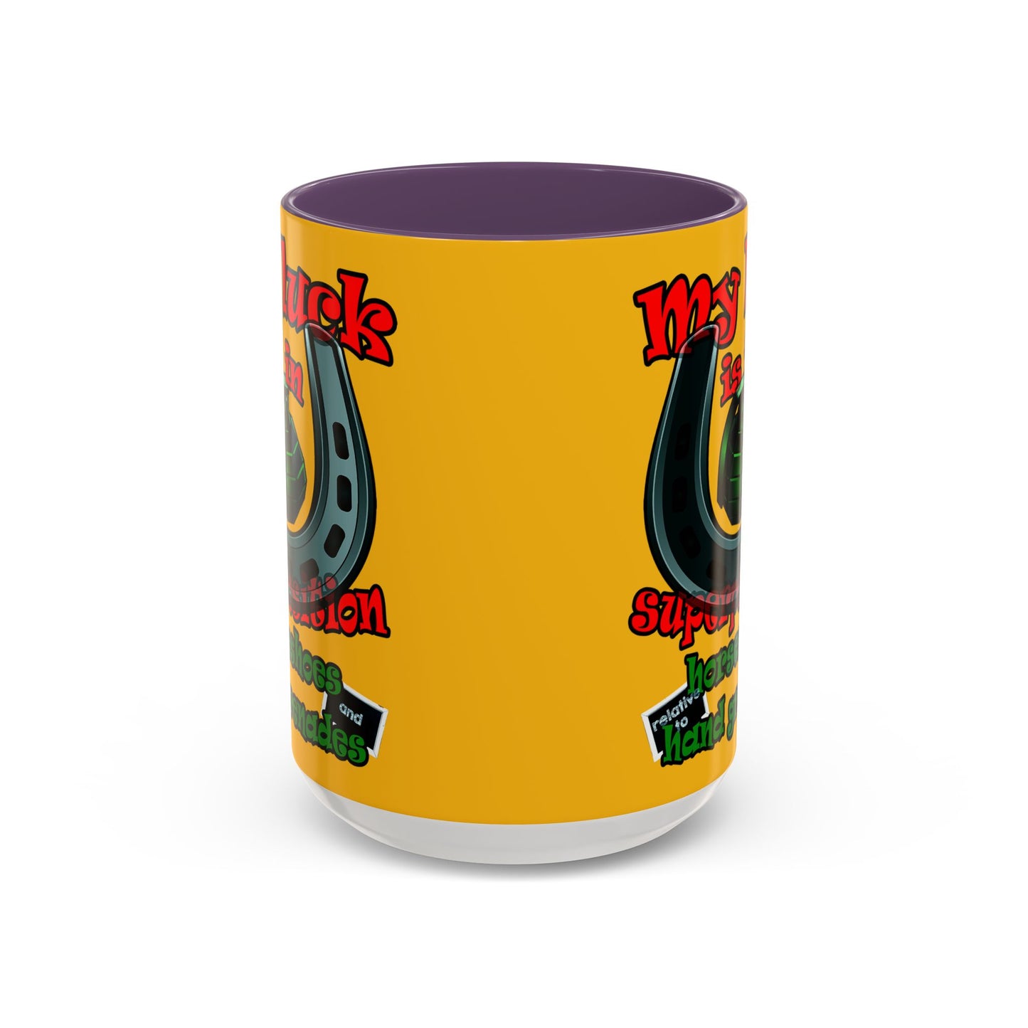 my luck - Accent Mug (yellow)