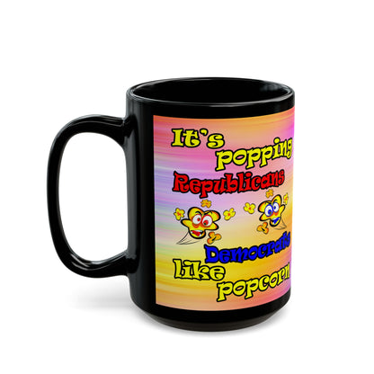 popping like popcorn - Black Mug (color blur)