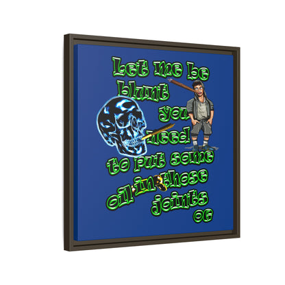 og - framed canvas art (dark blue)