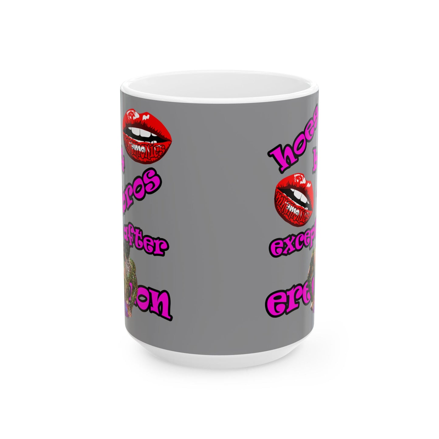 hoes b4 bros - White Mug (grey)