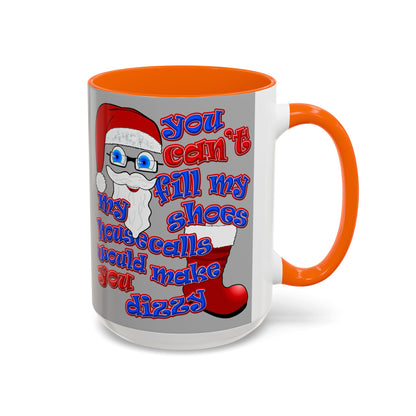 santa's shoes - Accent Mug (light grey)