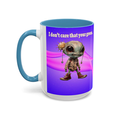 I don't care that your grey - Accent Mug (purple-pink wave)