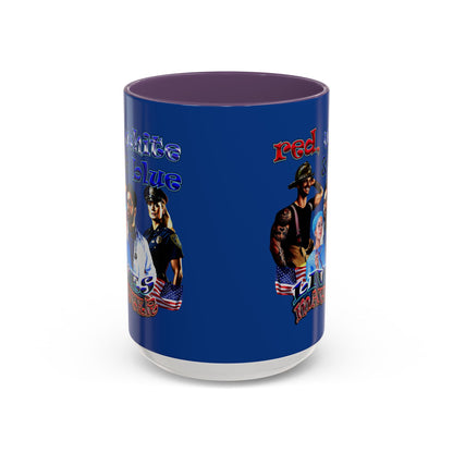 rw&b lives matter - Accent Mug (dark blue)