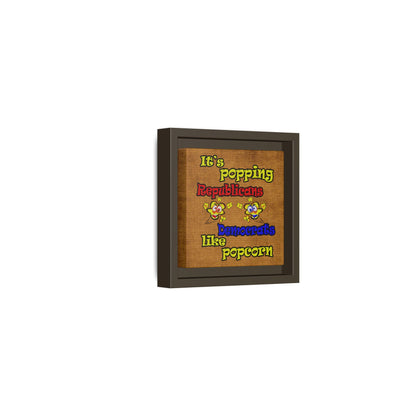 popping like popcorn - framed canvas art (brown papyrus)