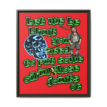 og - framed canvas art (red)