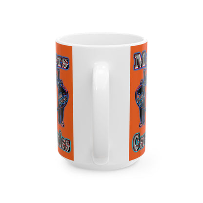 em cee squared - White Mug (orange)
